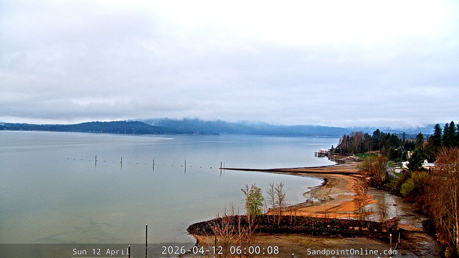 time-lapse frame, Sandpoint Online - Lake Pend Oreille webcam