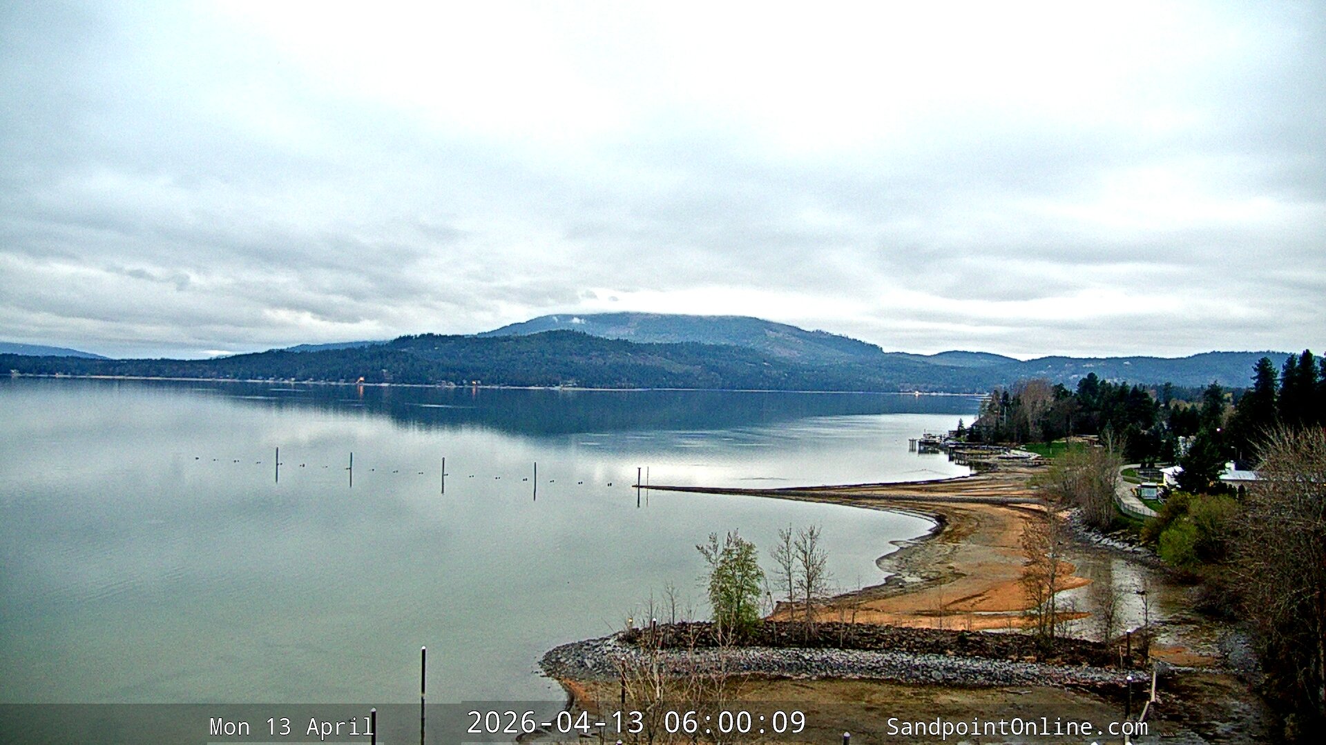 time-lapse frame, Sandpoint Online - Lake Pend Oreille webcam