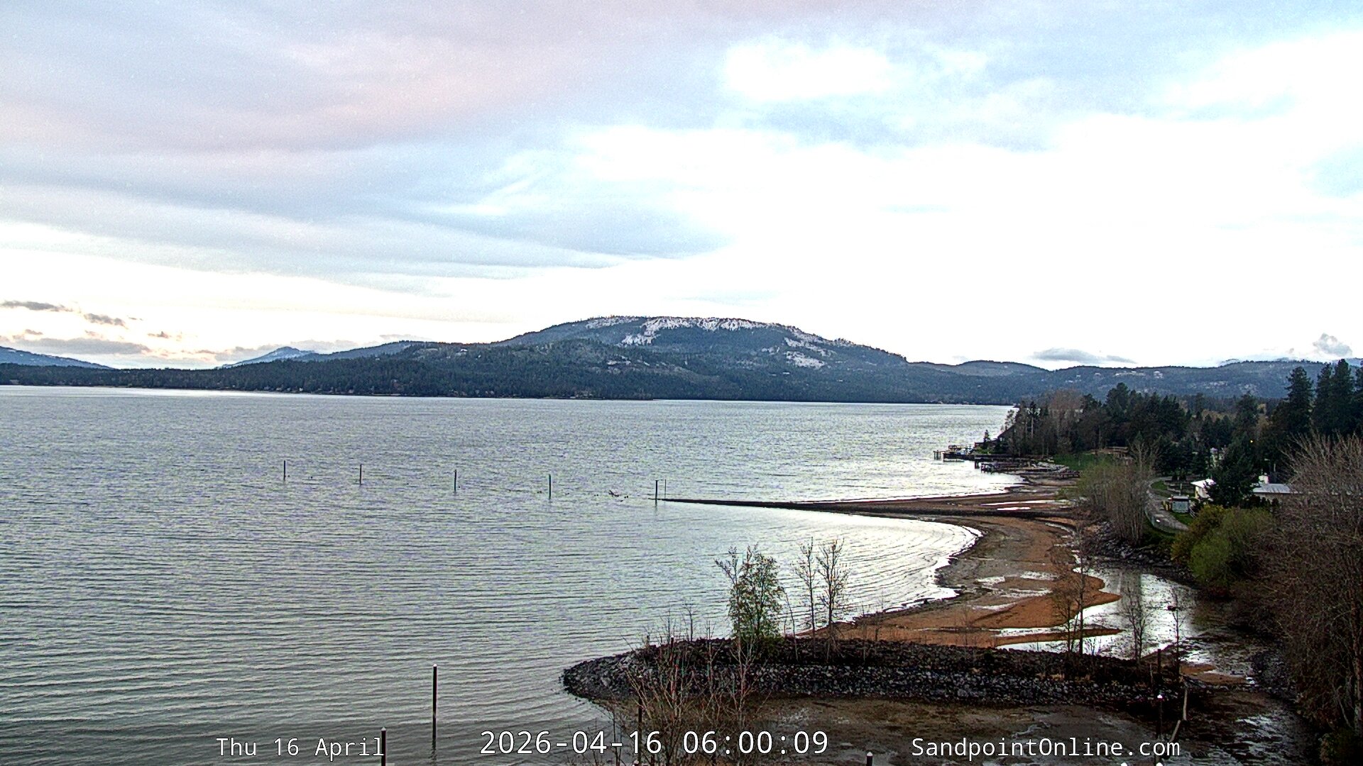 time-lapse frame, Sandpoint Online - Lake Pend Oreille webcam