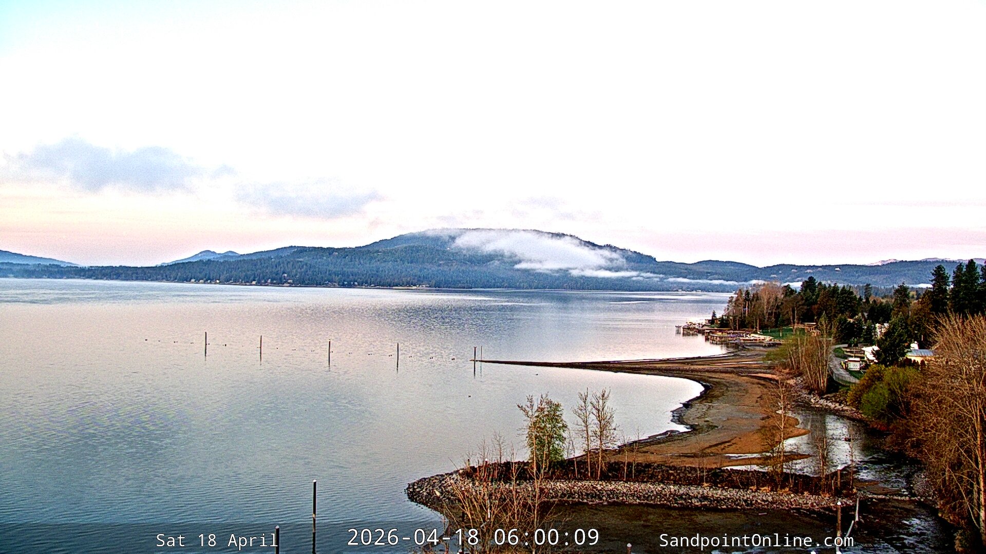 time-lapse frame, Sandpoint Online - Lake Pend Oreille webcam