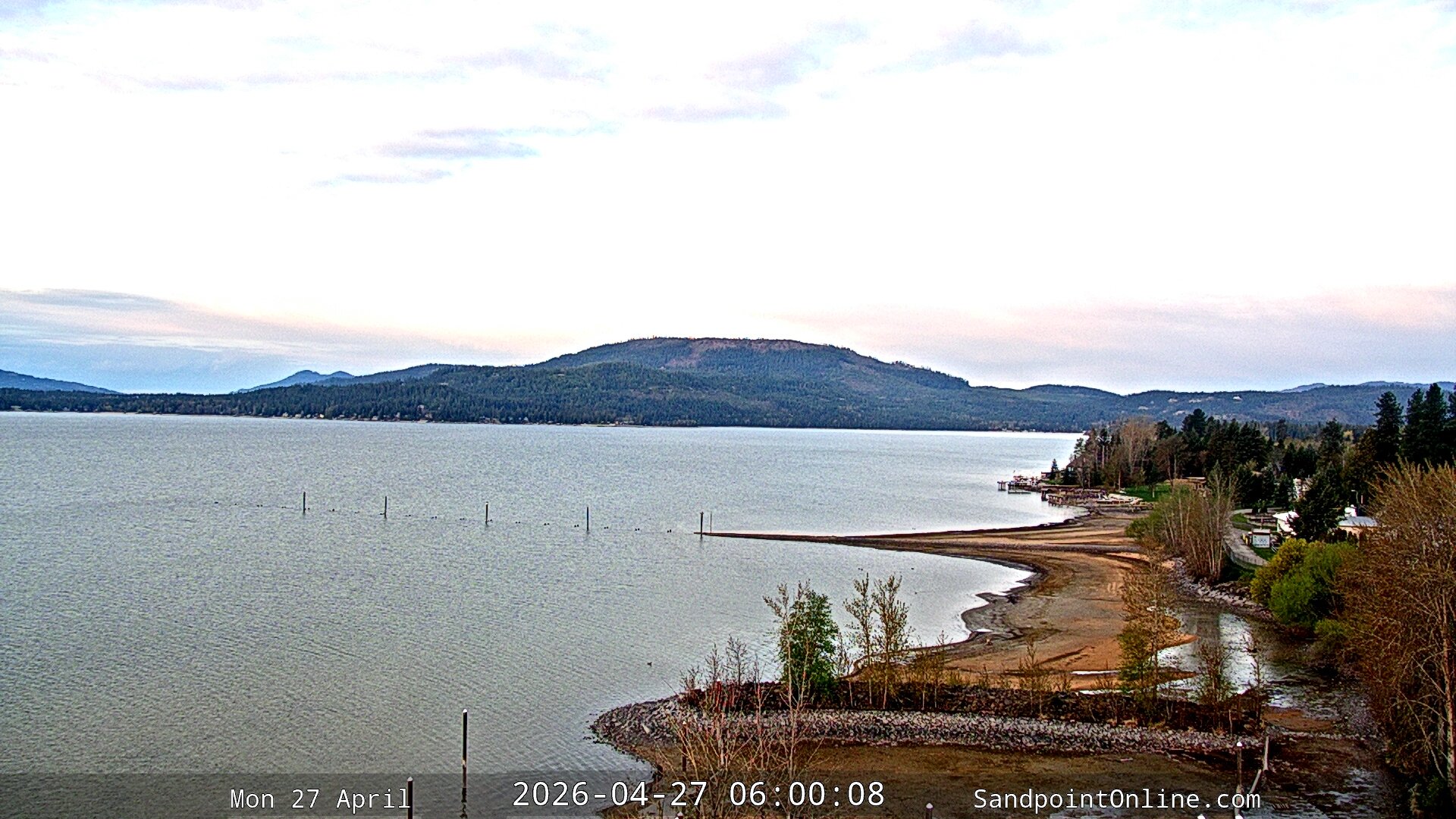 time-lapse frame, Sandpoint Online - Lake Pend Oreille webcam