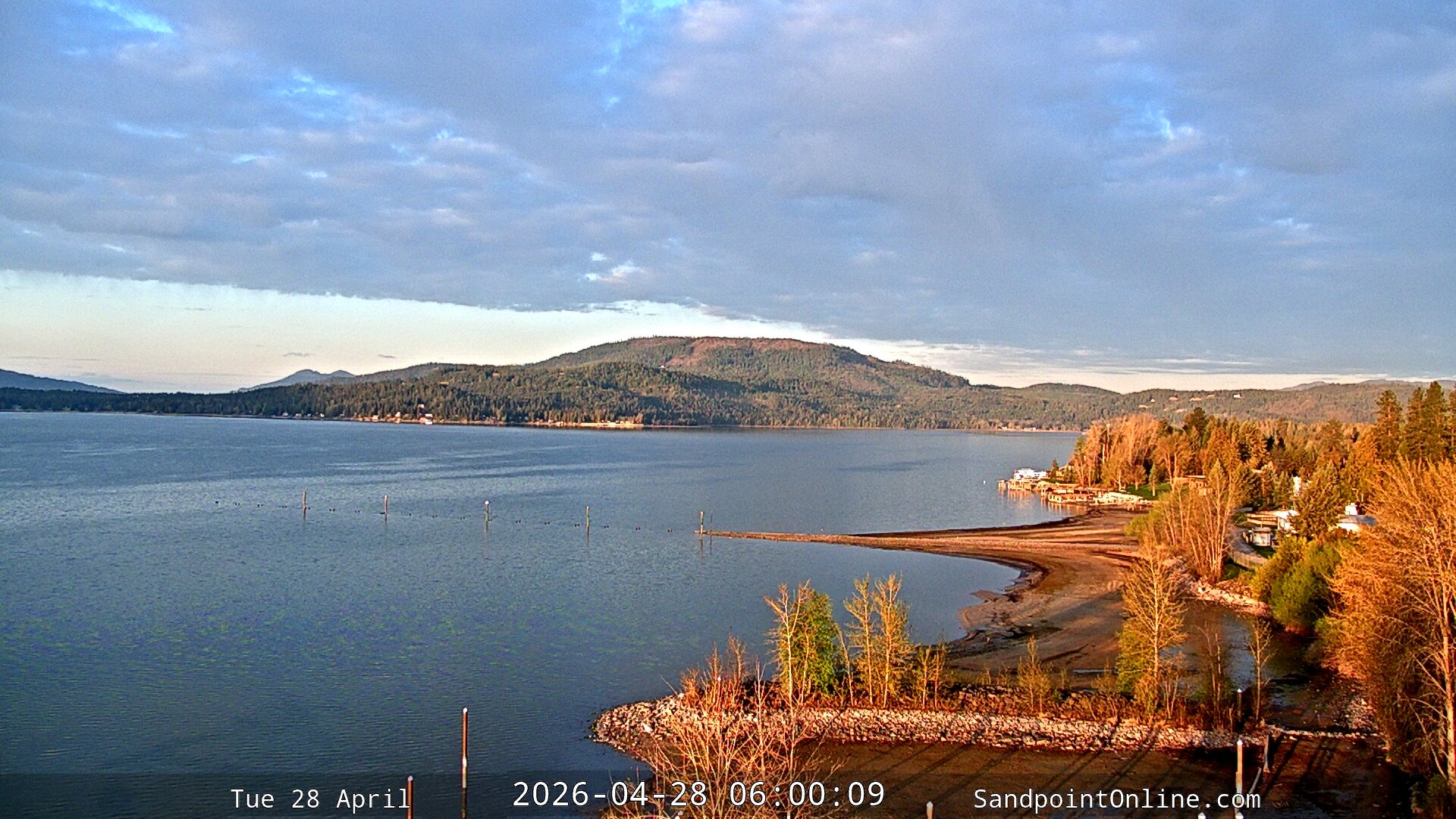 time-lapse frame, Sandpoint Online - Lake Pend Oreille webcam