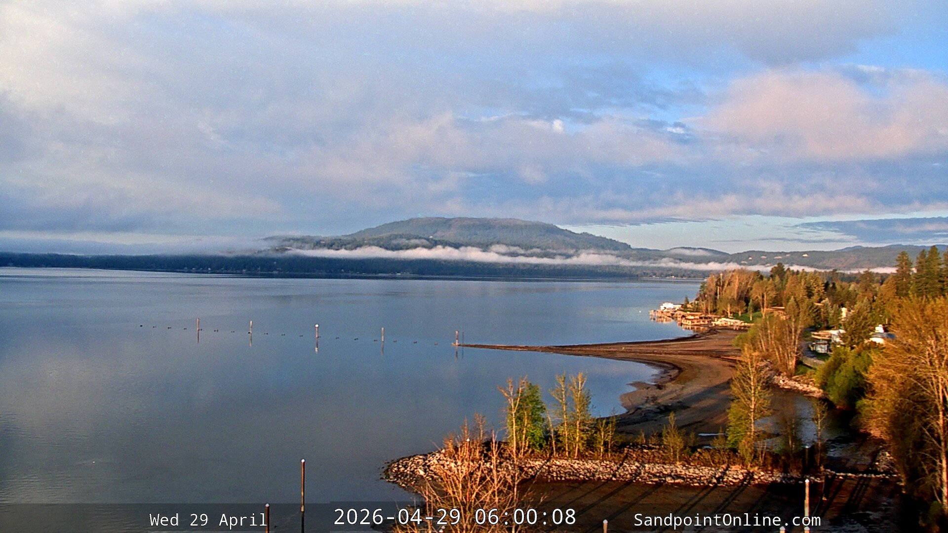 time-lapse frame, Sandpoint Online - Lake Pend Oreille webcam