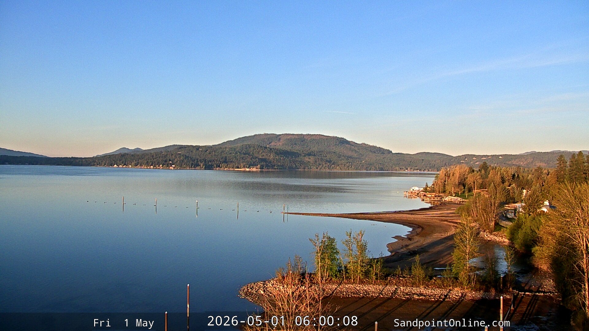 time-lapse frame, Sandpoint Online - Lake Pend Oreille webcam