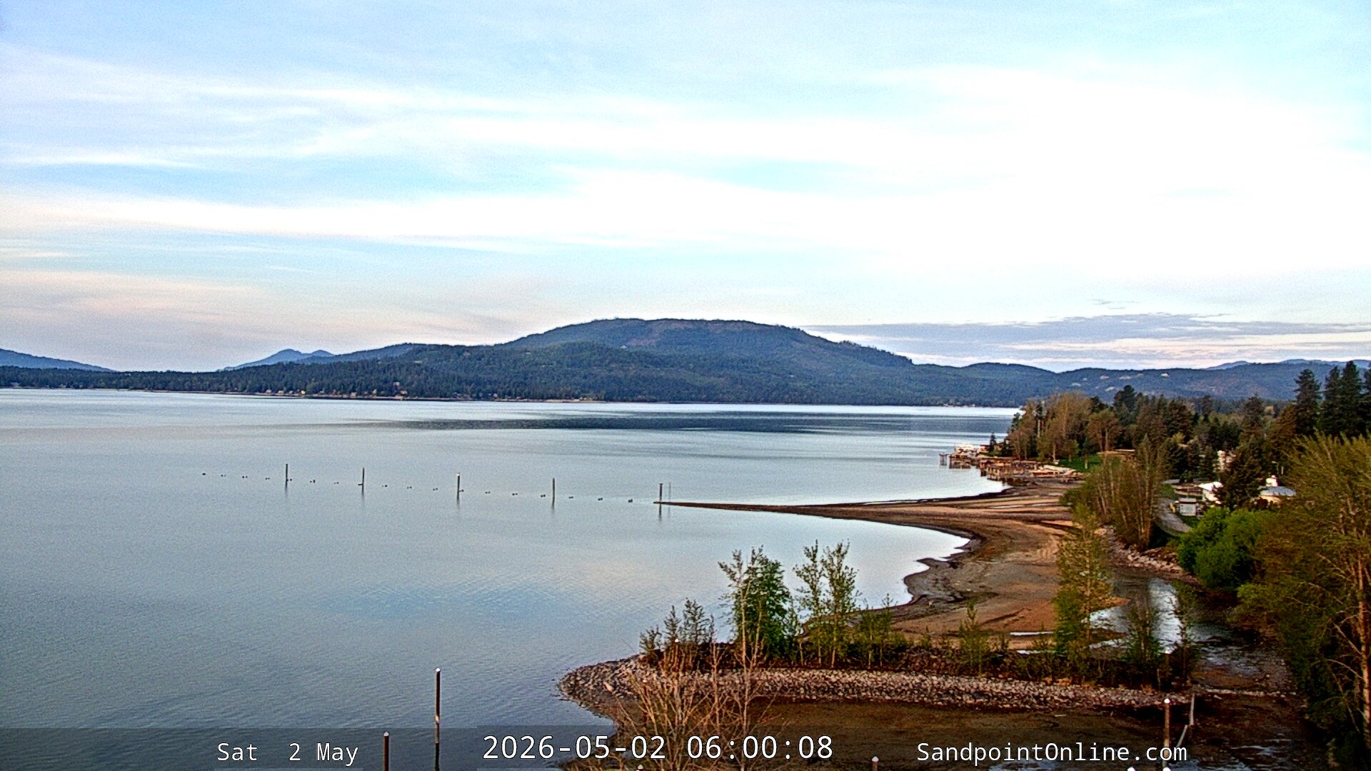 time-lapse frame, Sandpoint Online - Lake Pend Oreille webcam