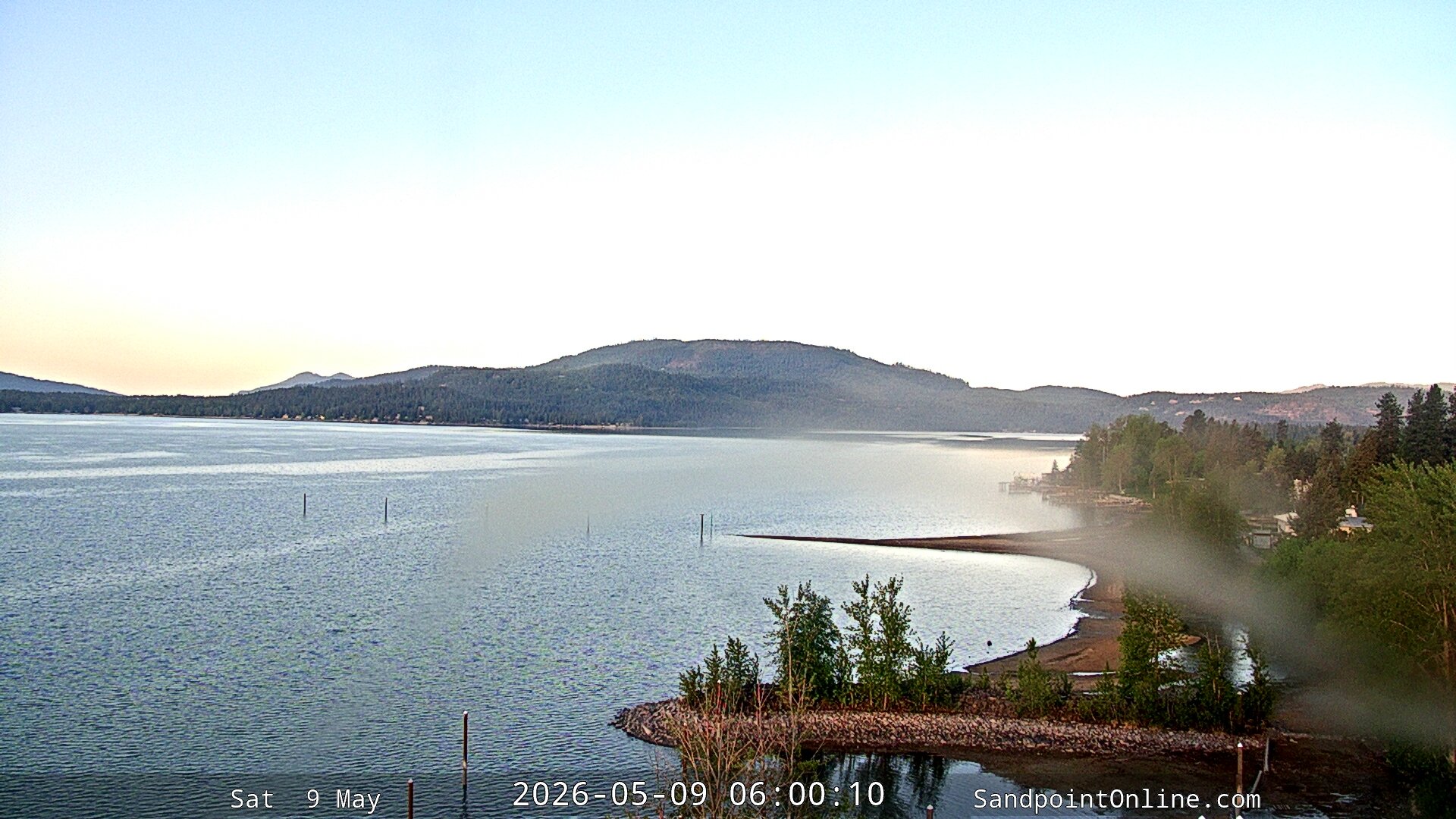 time-lapse frame, Sandpoint Online - Lake Pend Oreille webcam