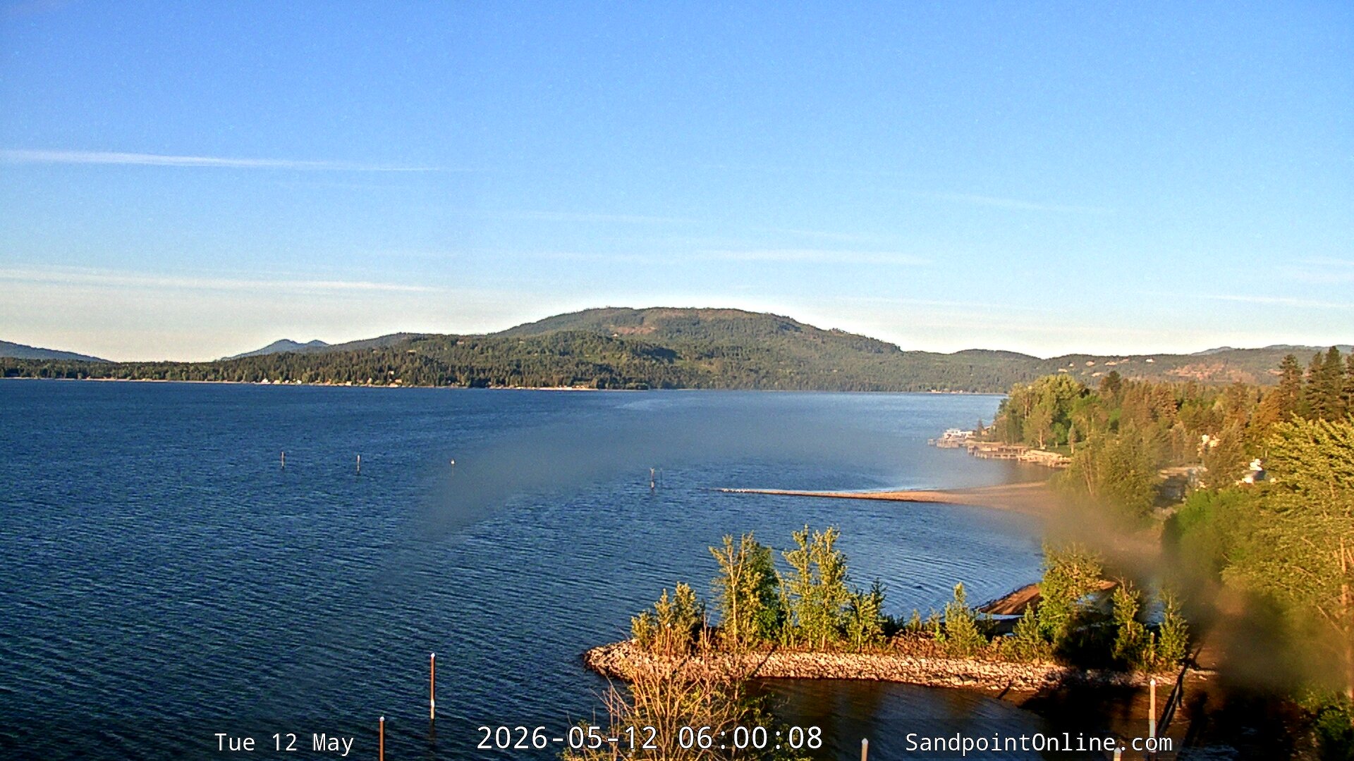 time-lapse frame, Sandpoint Online - Lake Pend Oreille webcam