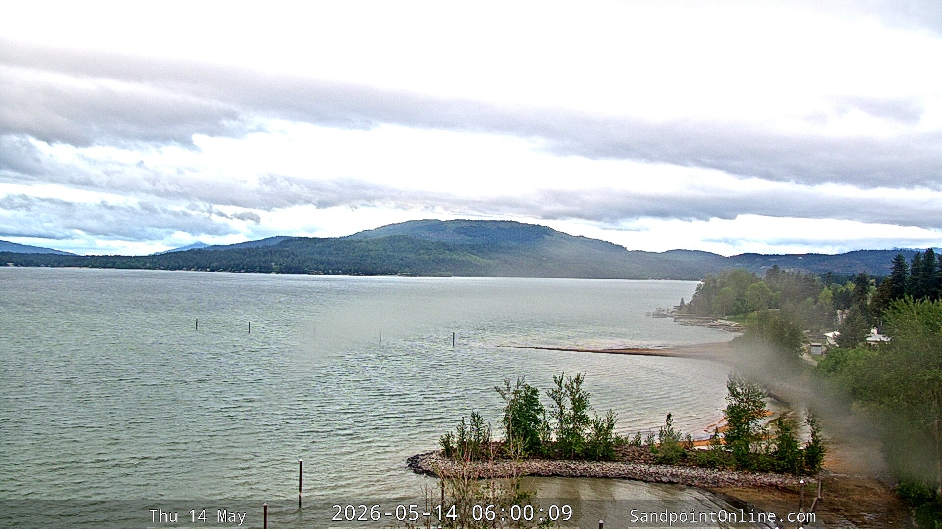 time-lapse frame, Sandpoint Online - Lake Pend Oreille webcam