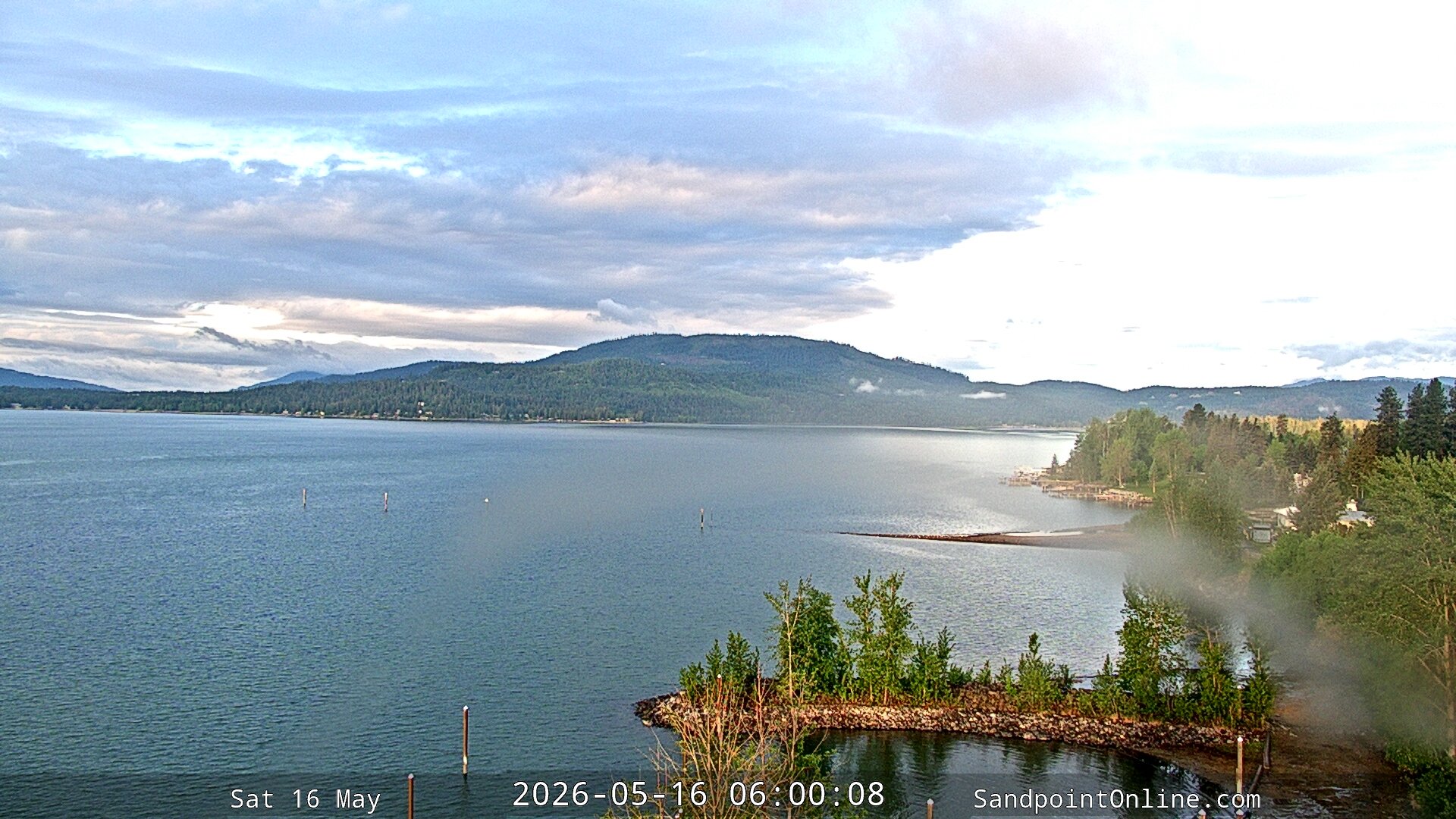 time-lapse frame, Sandpoint Online - Lake Pend Oreille webcam