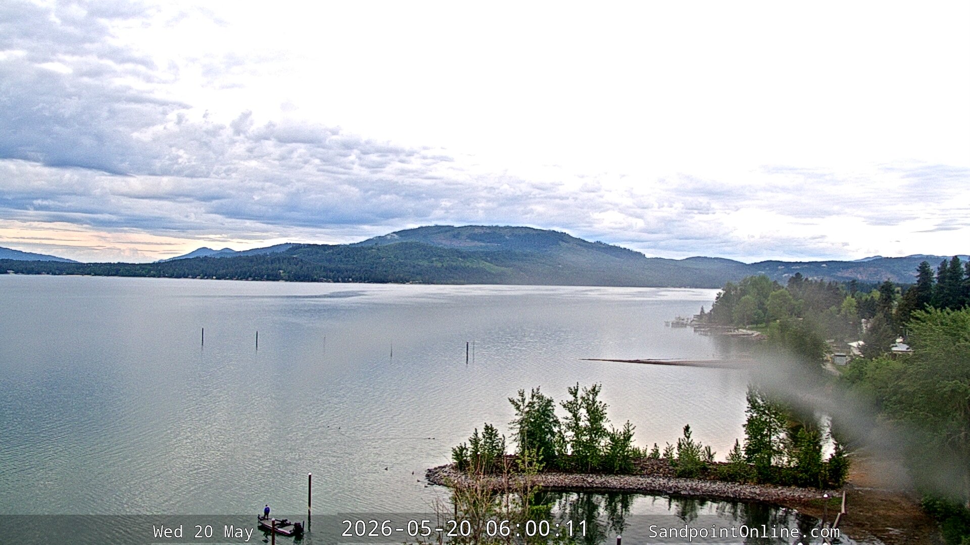 time-lapse frame, Sandpoint Online - Lake Pend Oreille webcam