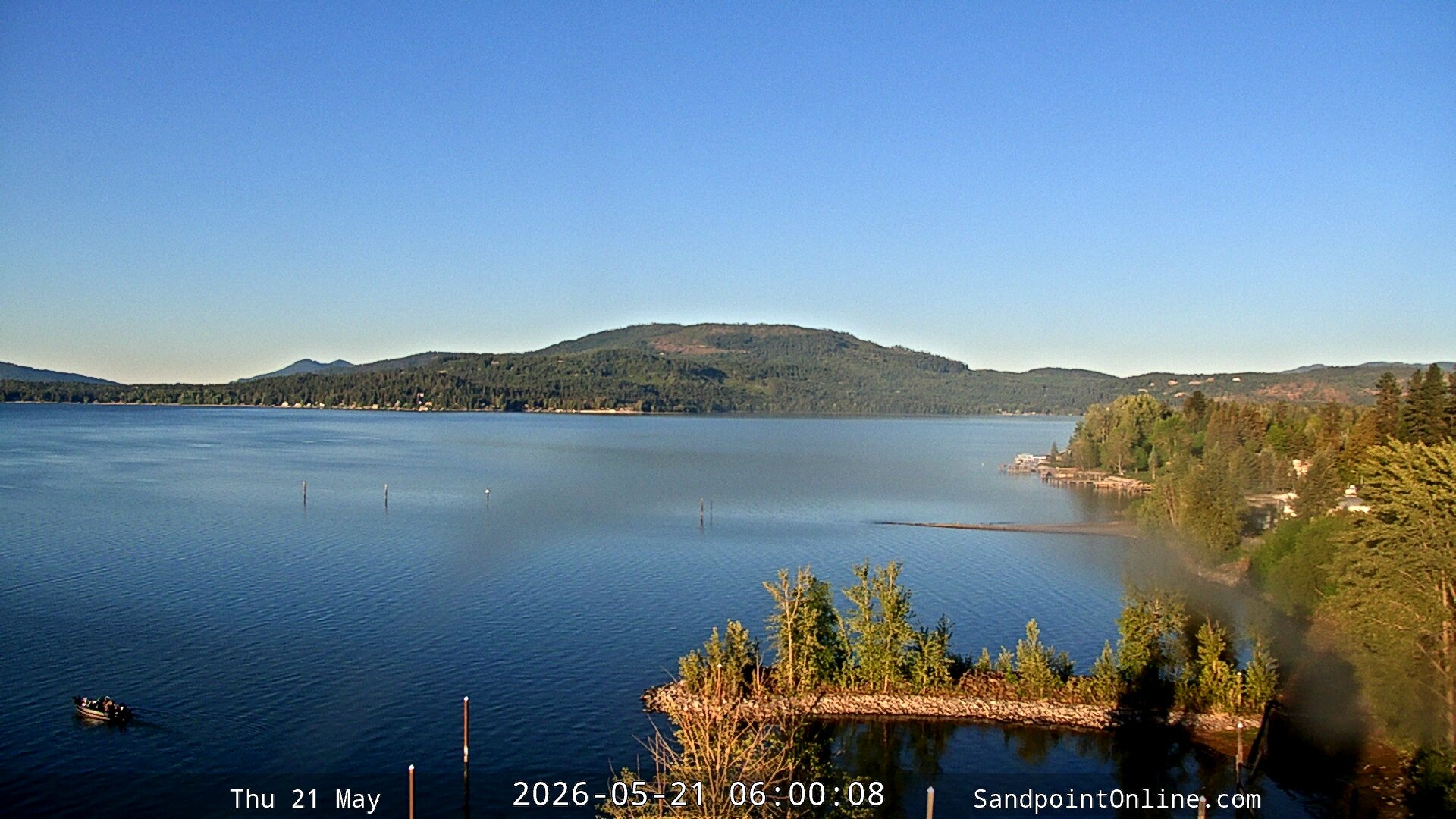 time-lapse frame, Sandpoint Online - Lake Pend Oreille webcam