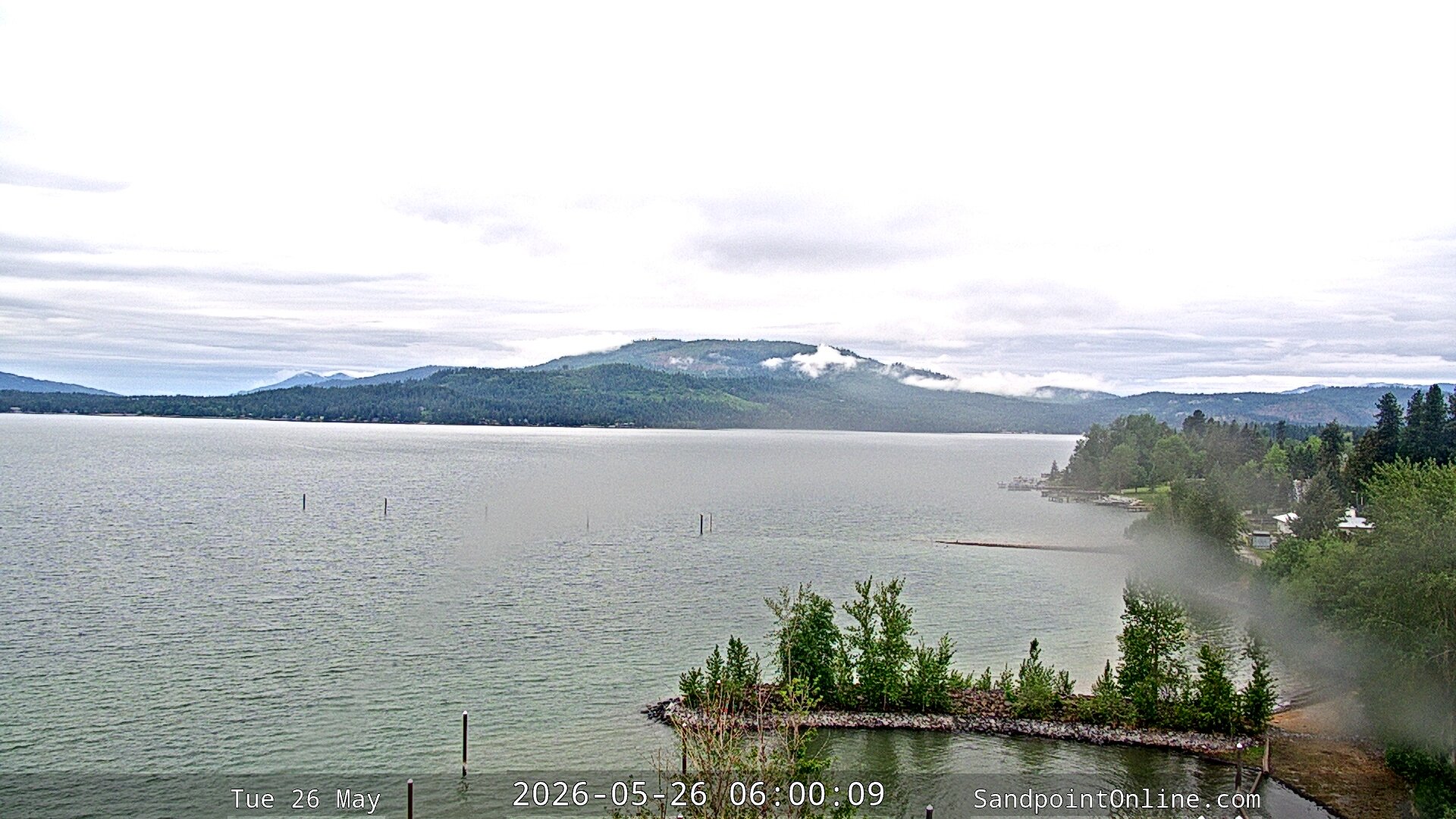 time-lapse frame, Sandpoint Online - Lake Pend Oreille webcam