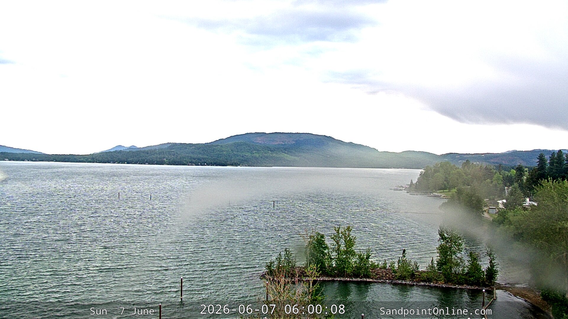 time-lapse frame, Sandpoint Online - Lake Pend Oreille webcam