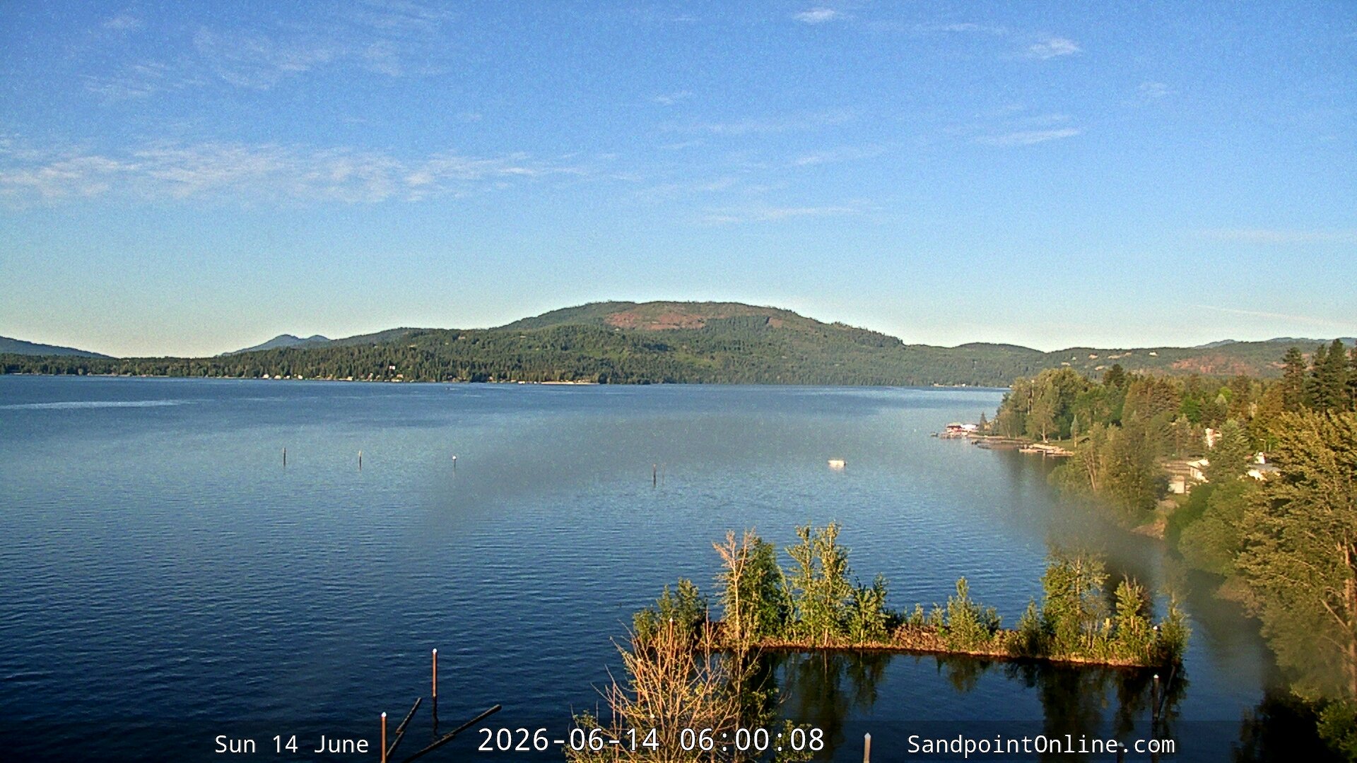 time-lapse frame, Sandpoint Online - Lake Pend Oreille webcam