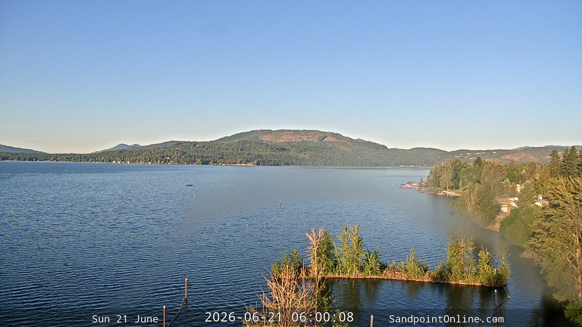 time-lapse frame, Sandpoint Online - Lake Pend Oreille webcam