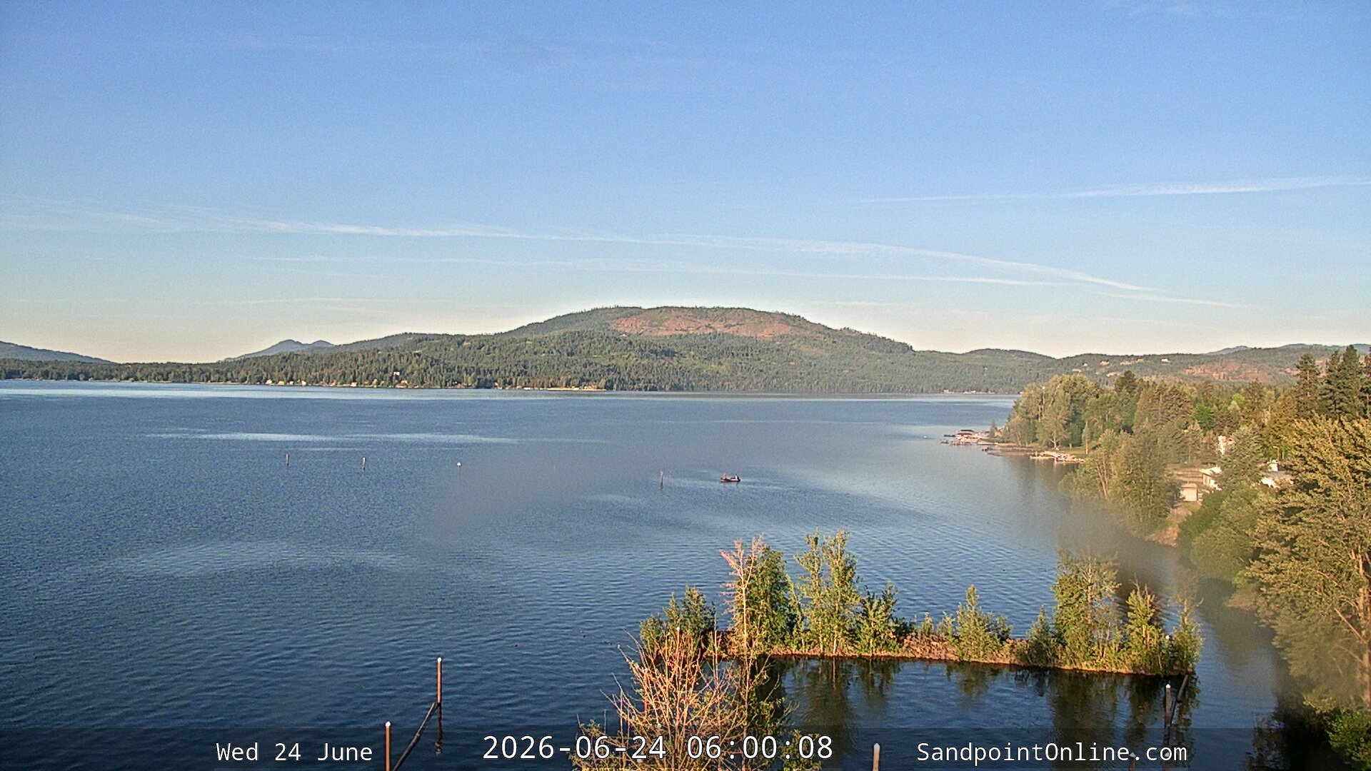 time-lapse frame, Sandpoint Online - Lake Pend Oreille webcam
