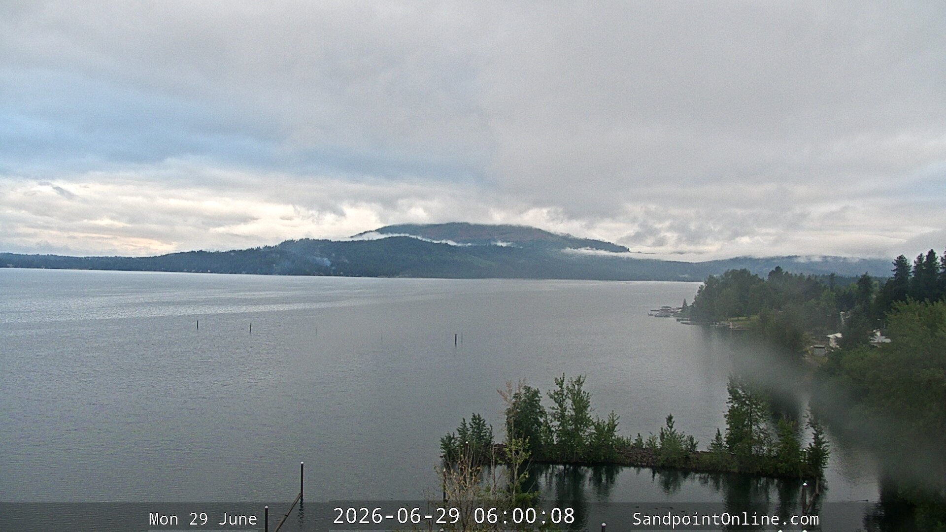 time-lapse frame, Sandpoint Online - Lake Pend Oreille webcam