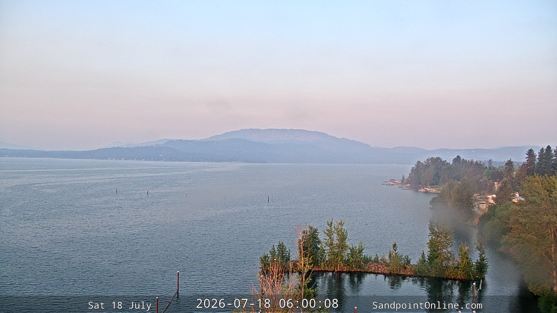 time-lapse frame, Sandpoint Online - Lake Pend Oreille webcam