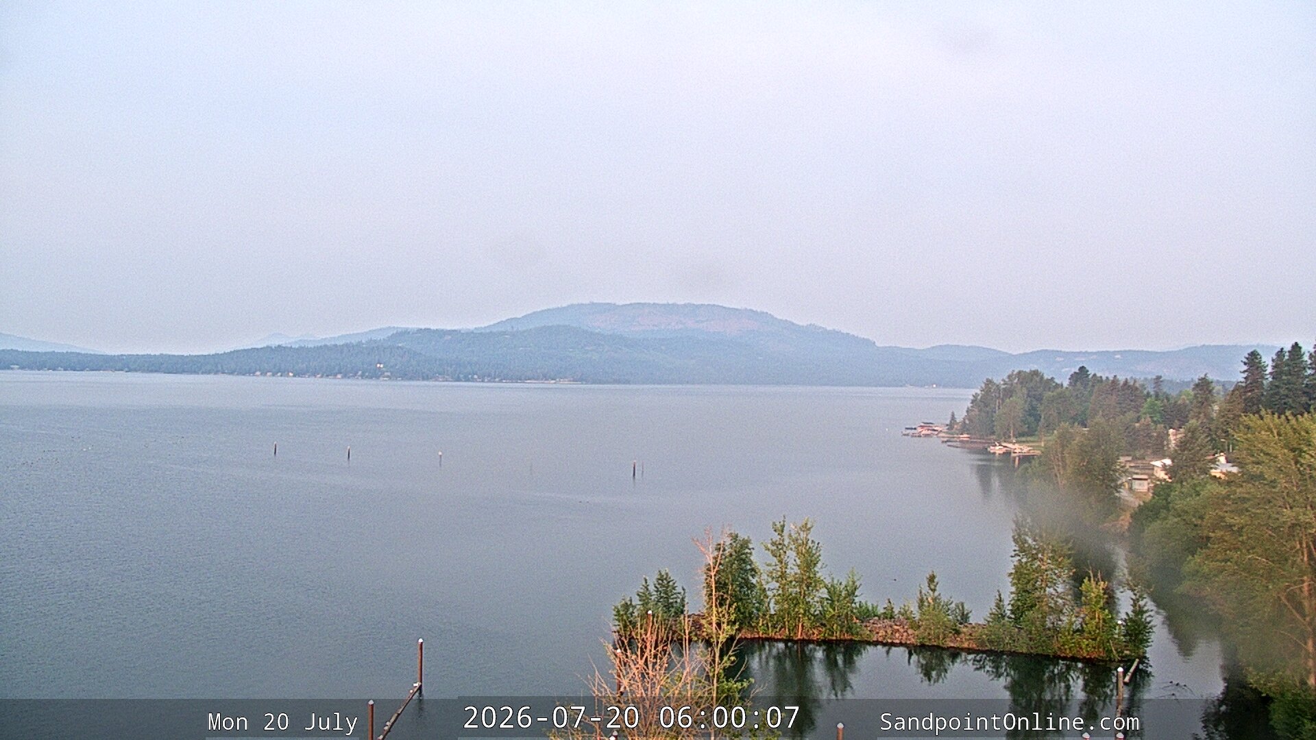 time-lapse frame, Sandpoint Online - Lake Pend Oreille webcam