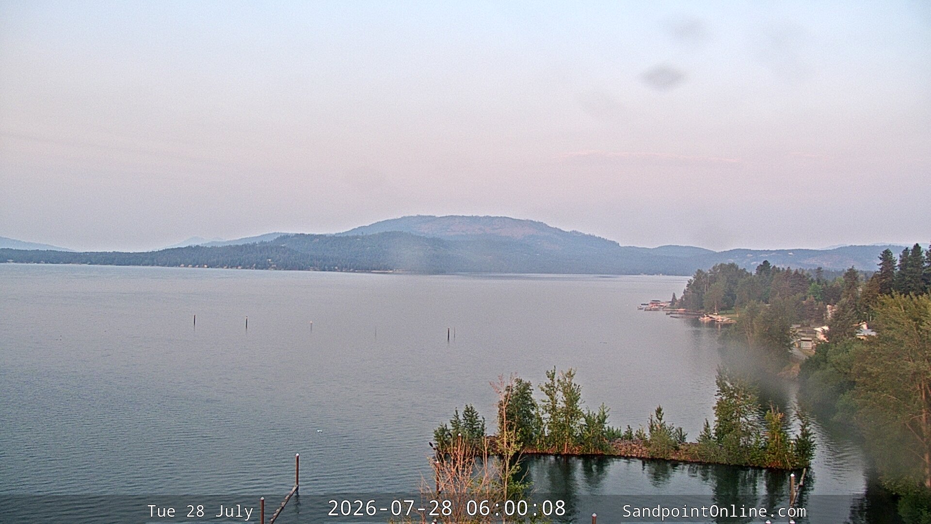 time-lapse frame, Sandpoint Online - Lake Pend Oreille webcam