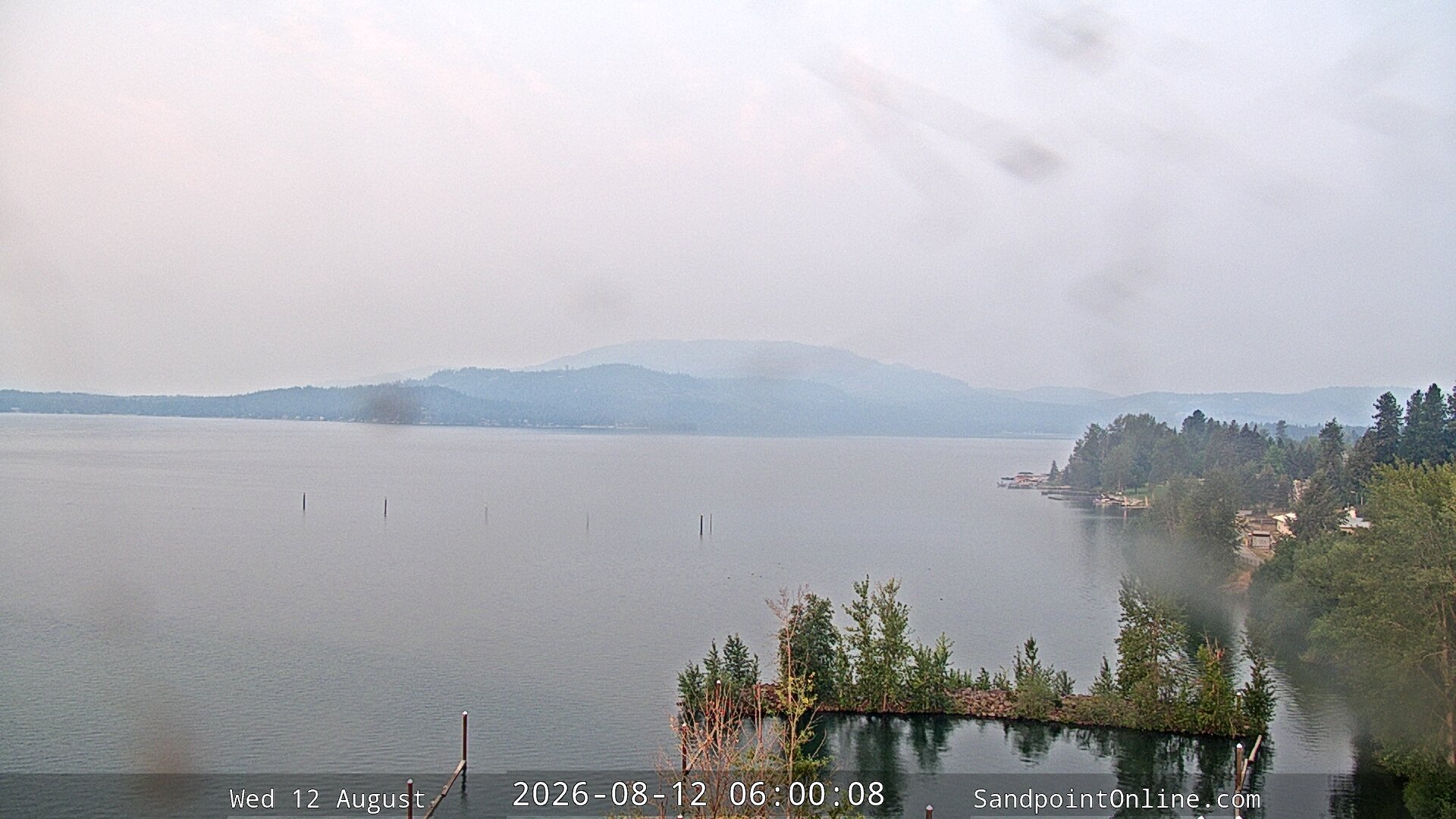 time-lapse frame, Sandpoint Online - Lake Pend Oreille webcam