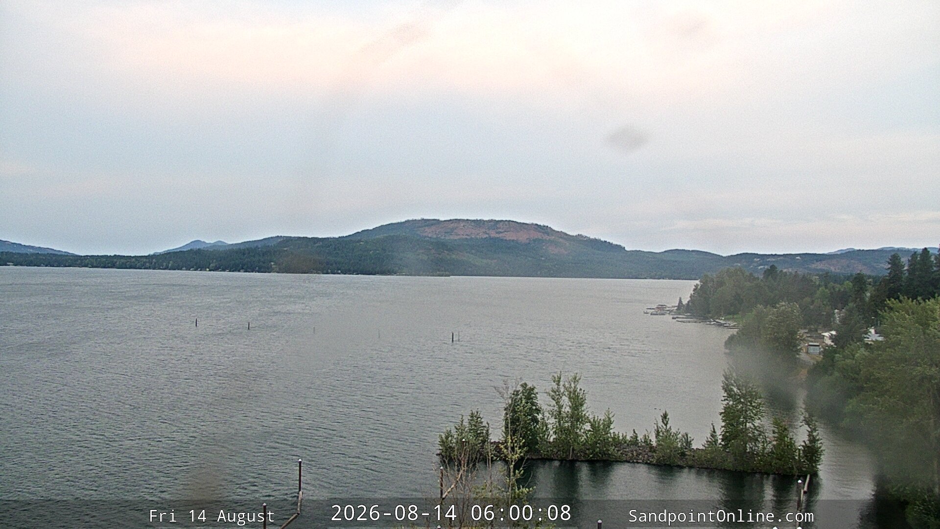 time-lapse frame, Sandpoint Online - Lake Pend Oreille webcam