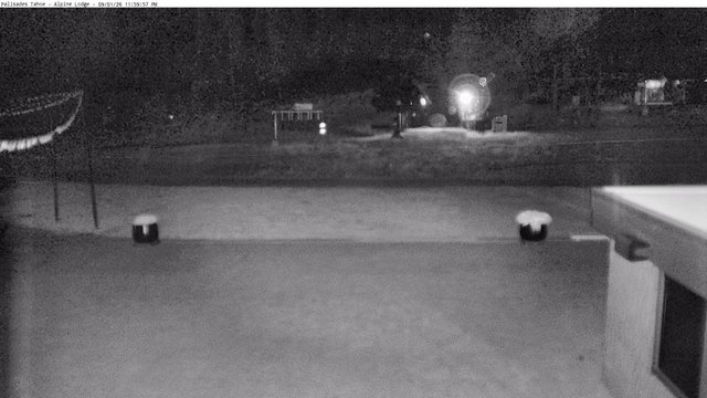 time-lapse frame, Palisades Tahoe Alpine Lodge Base Area webcam