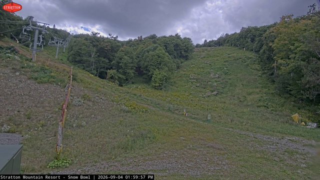 time-lapse frame, Stratton Snow Bowl webcam