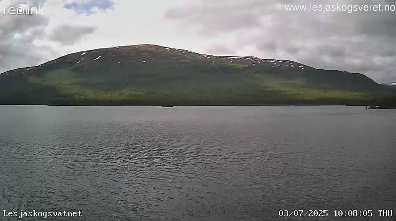 time-lapse frame, Lesjaskogsvatnet webcam