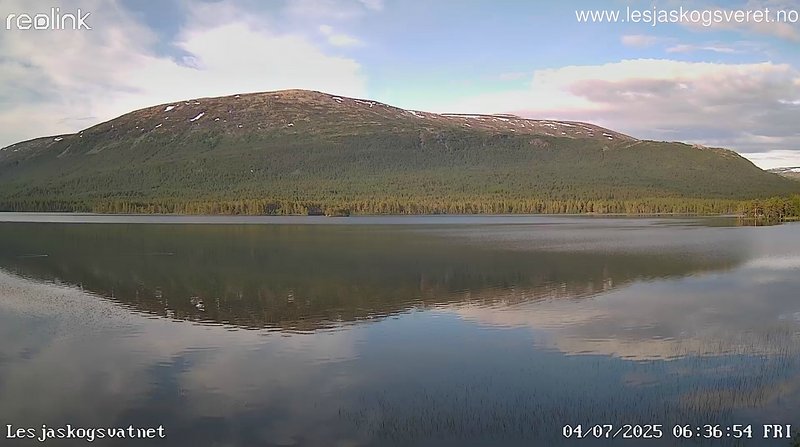 time-lapse frame, Lesjaskogsvatnet webcam