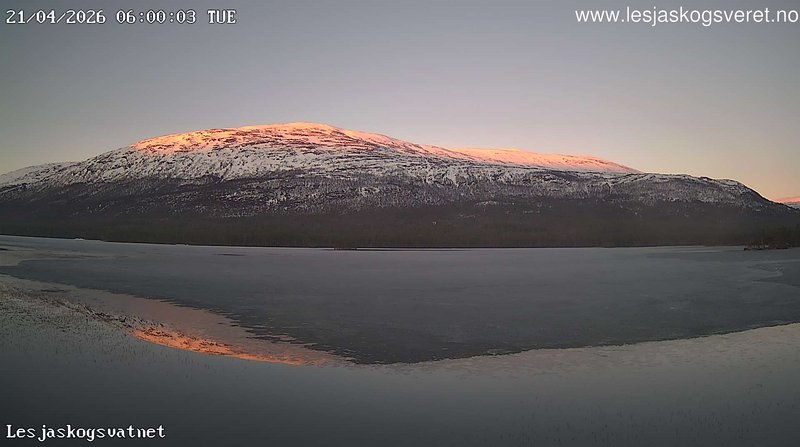 time-lapse frame, Lesjaskogsvatnet webcam
