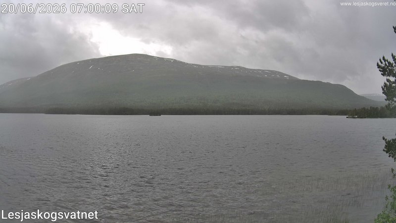 time-lapse frame, Lesjaskogsvatnet webcam