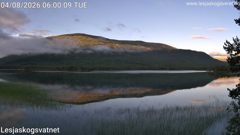 time-lapse frame, Lesjaskogsvatnet webcam