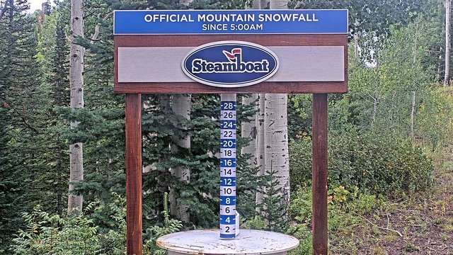 view from Steamboat Mid-Mountain Snow Stake on 2026-09-01