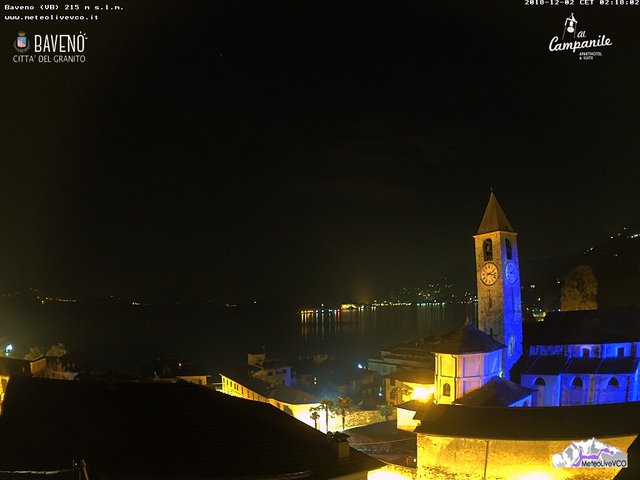 time-lapse frame, Baveno 2 dicembre 2018 webcam