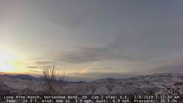 time-lapse frame, Horseshoe Bend, Idaho CAM2 webcam