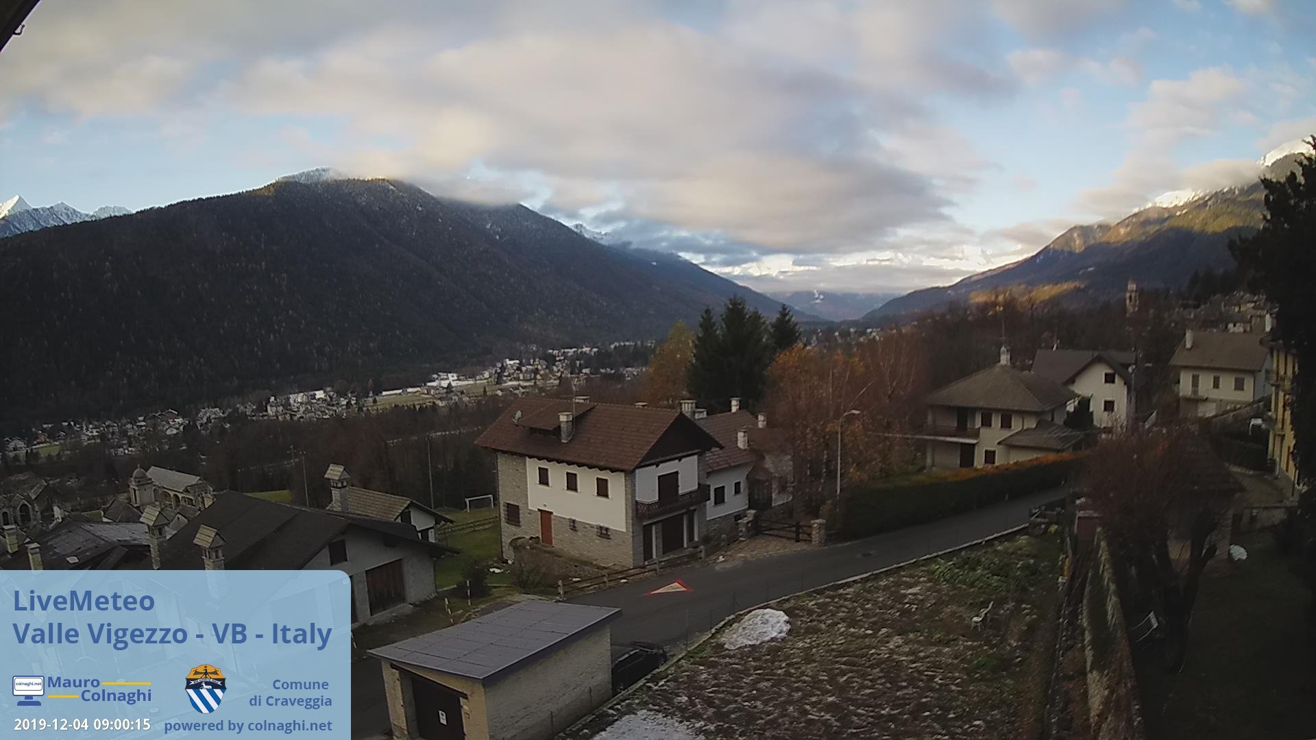 time-lapse frame, Valle Vigezzo webcam