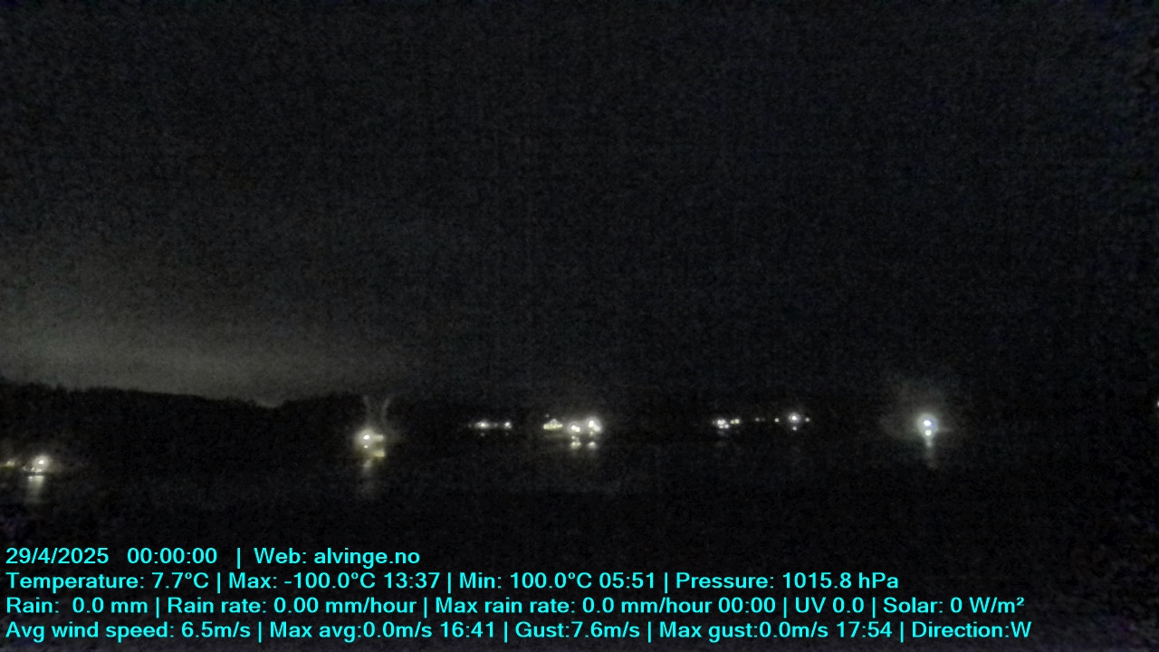 time-lapse frame, Aune webcam