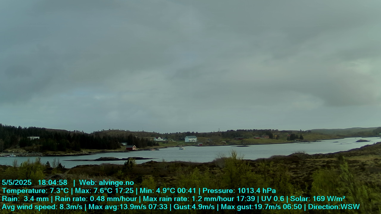 time-lapse frame, Aune webcam