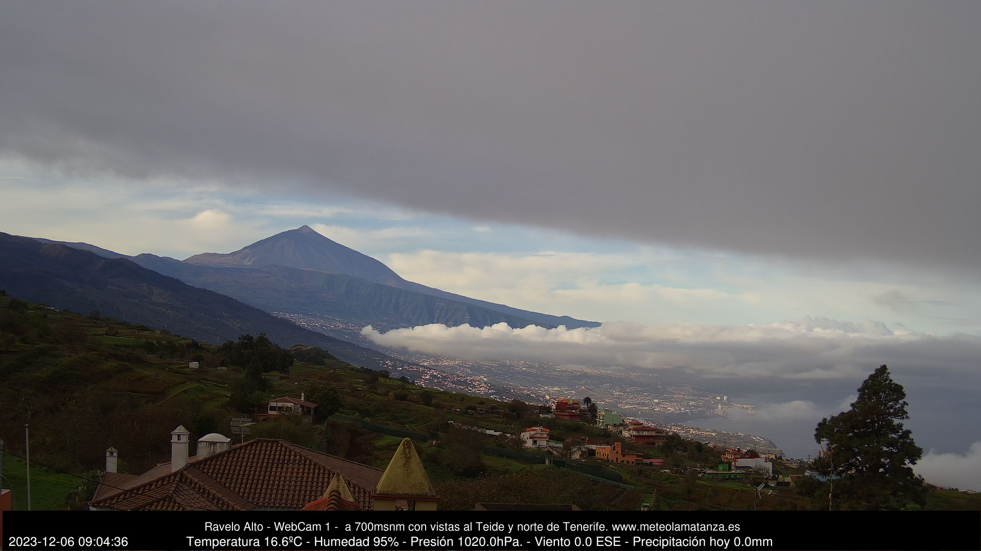 time-lapse frame, MeteoRavelo- Visión N de Tenerife webcam