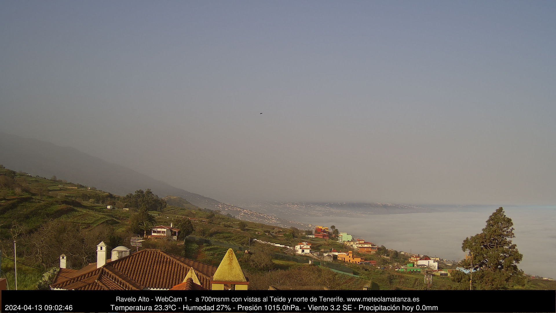 time-lapse frame, MeteoRavelo- Visión N de Tenerife webcam