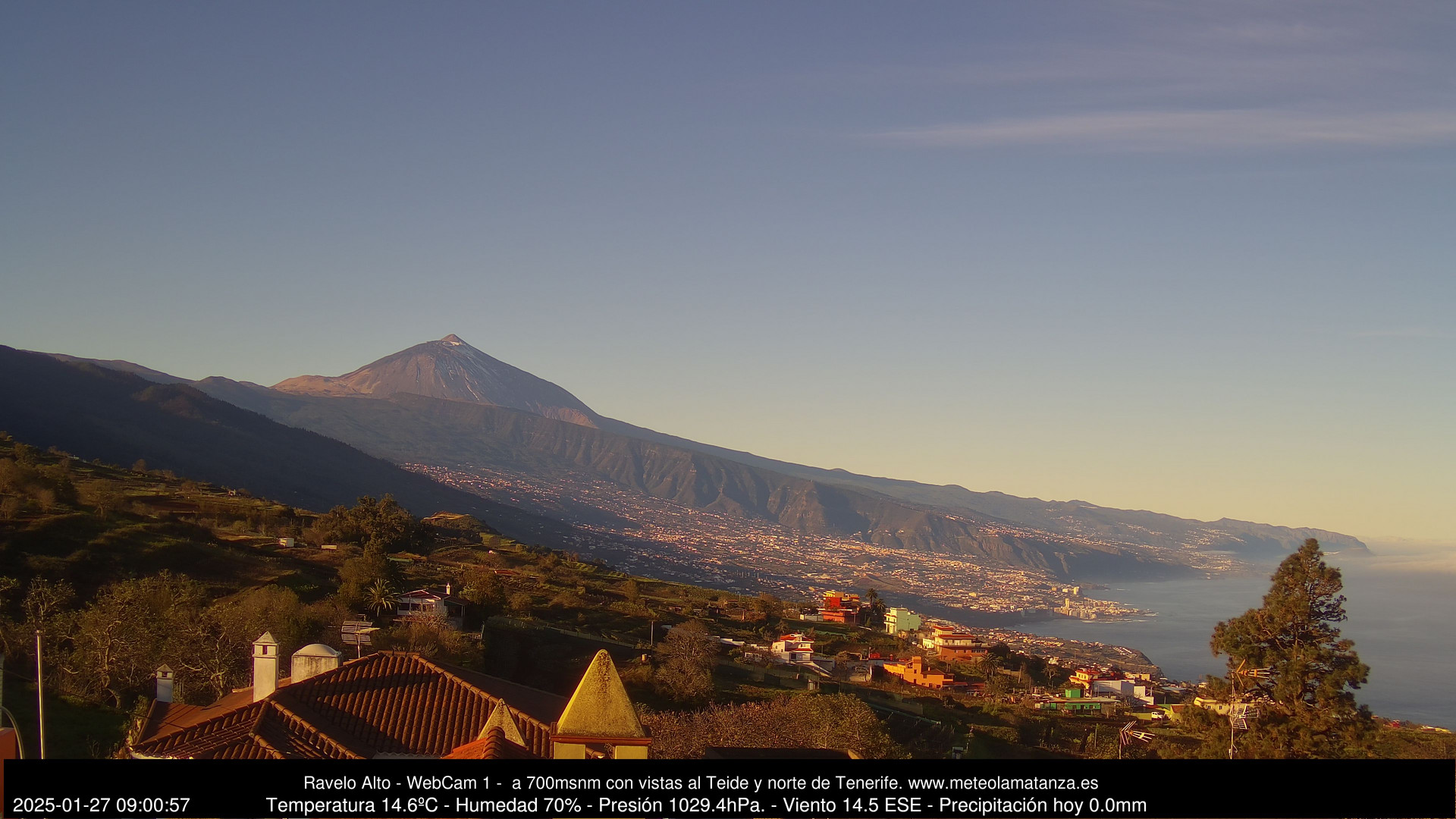 time-lapse frame, MeteoRavelo- Visión N de Tenerife webcam