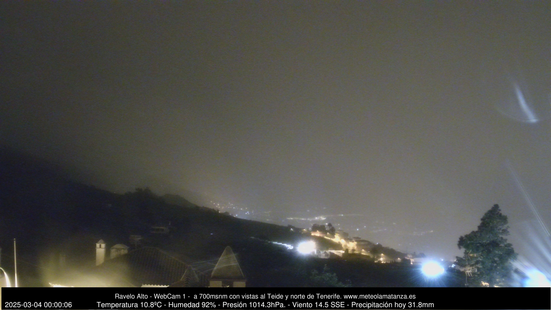 time-lapse frame, MeteoRavelo- Visión N de Tenerife webcam