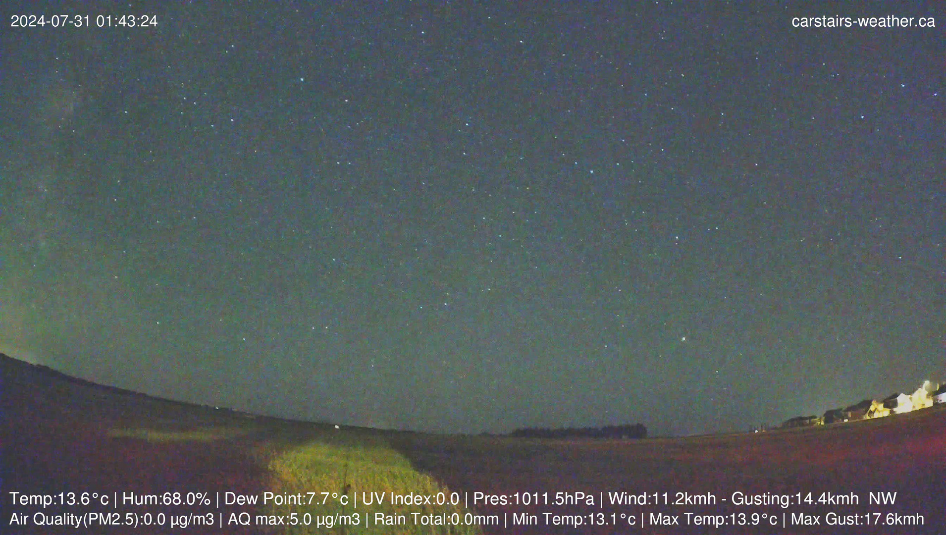 time-lapse frame, Milky Way  webcam