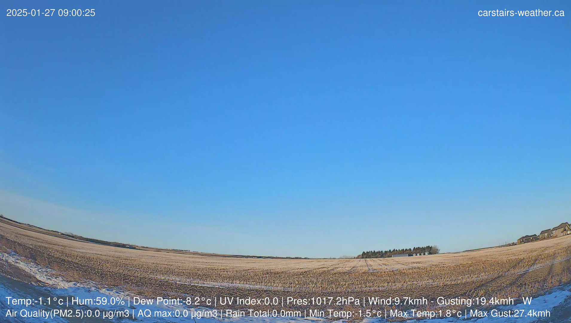 time-lapse frame, Carstairs Sky Cam webcam