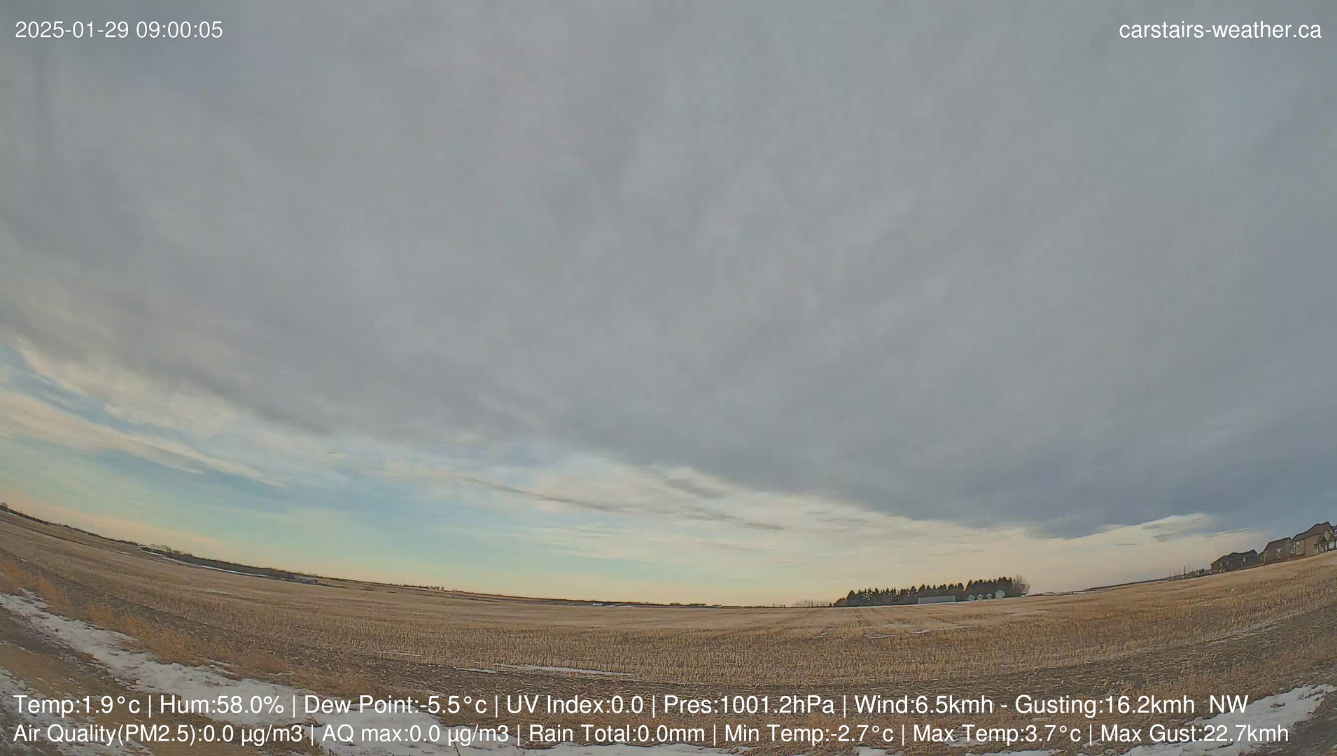 time-lapse frame, Carstairs Sky Cam webcam