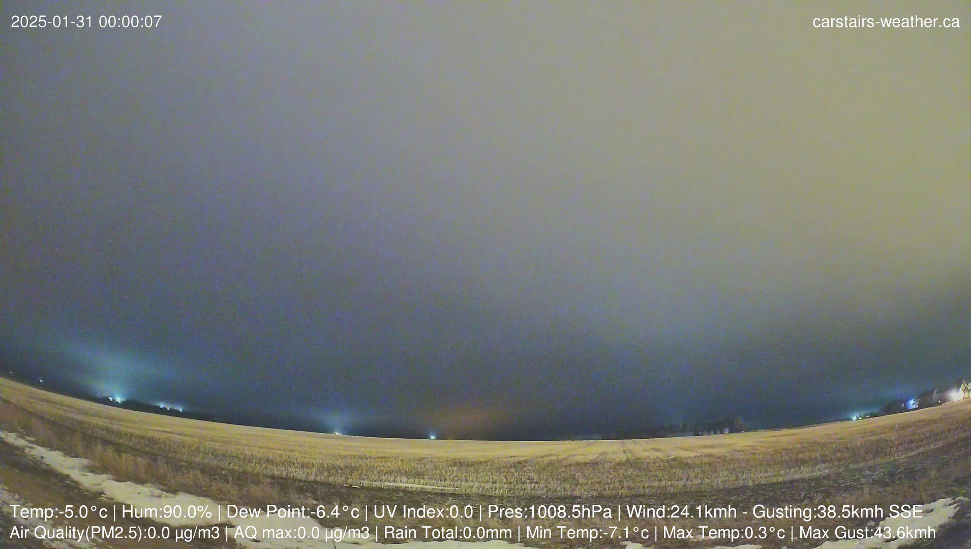 time-lapse frame, Carstairs Sky Cam webcam