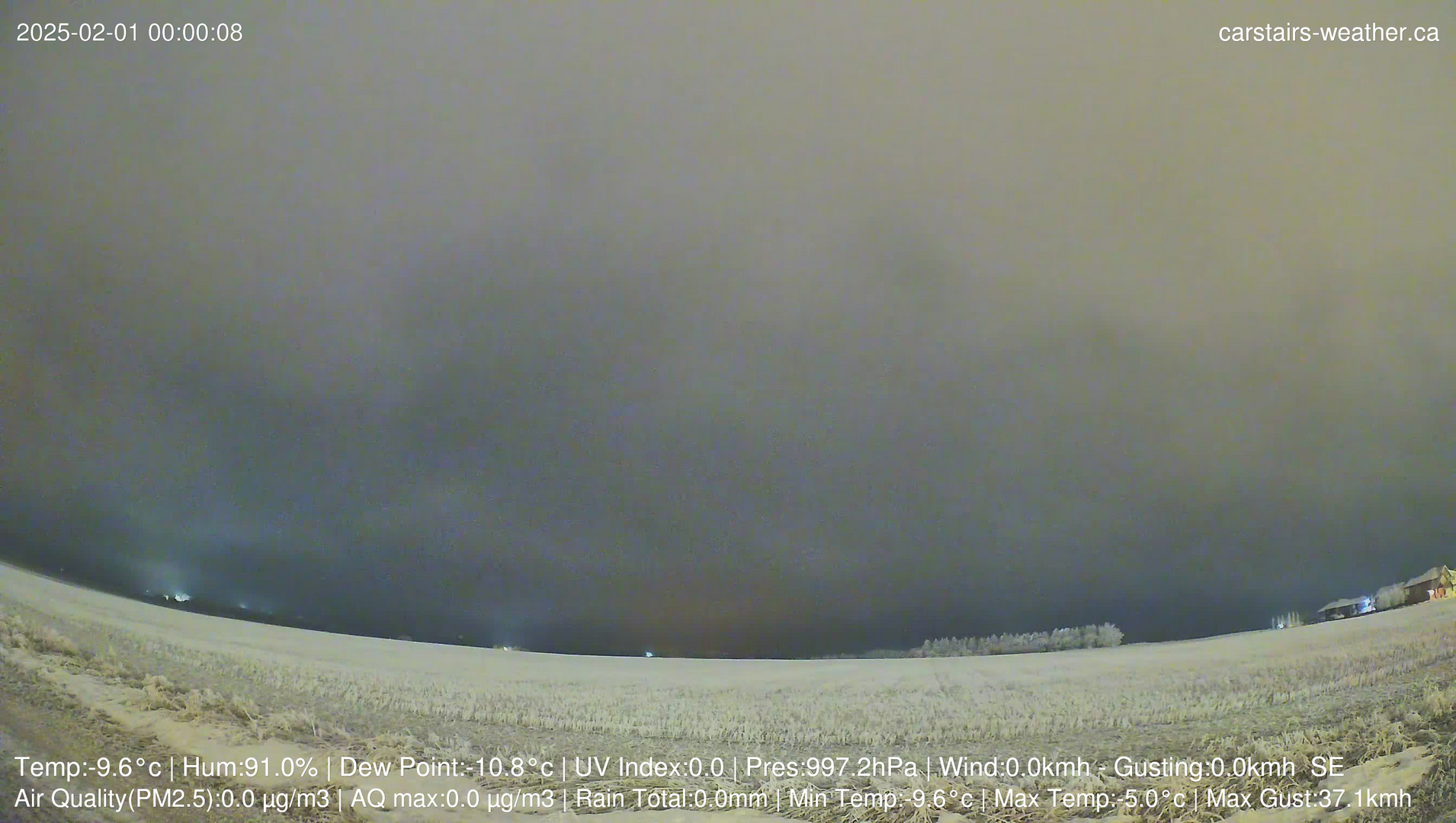 time-lapse frame, Carstairs Sky Cam webcam