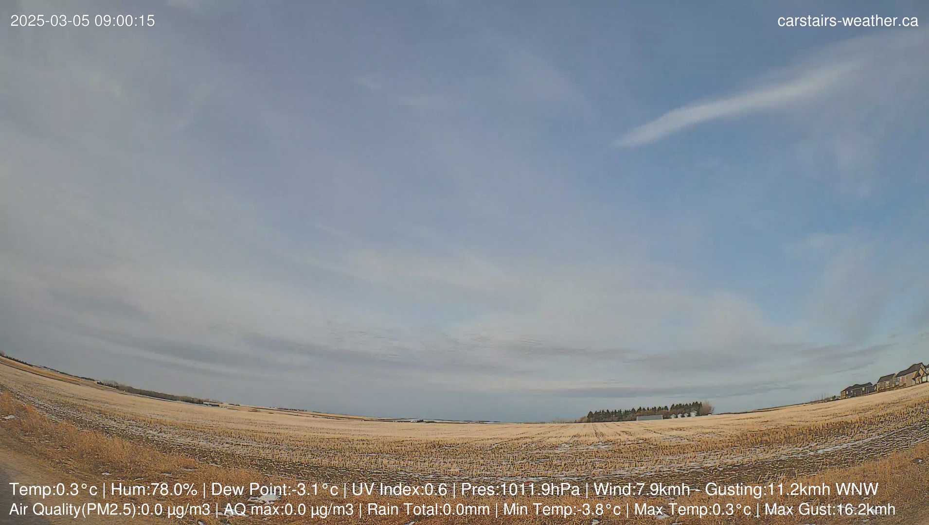 time-lapse frame, Carstairs Sky Cam webcam