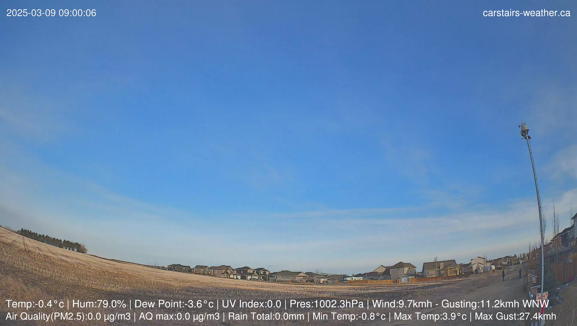 time-lapse frame, Carstairs Sky Cam webcam